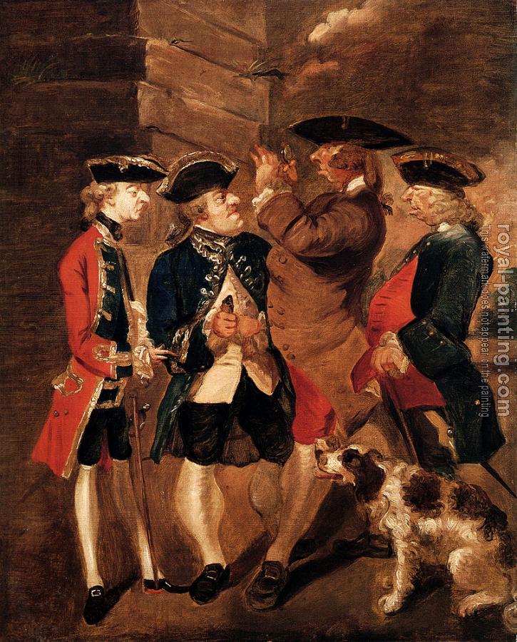Joshua Reynolds : Portrait Of Charles Turner Sir William Lowther Joseph Leeson And Monsieur Huet